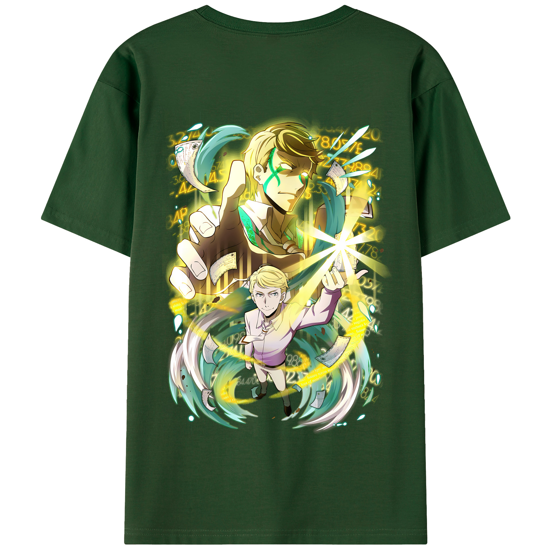 （画像用） 文豪ストレイドッグス Bungo Stray Dogs 綿100％半袖Tシャツ（背面プリント）